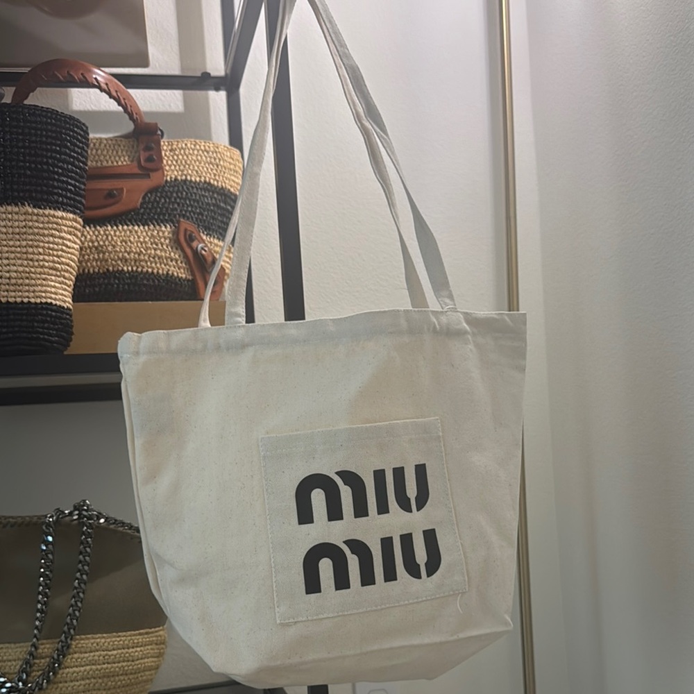 Miu Miu White Tote Bag